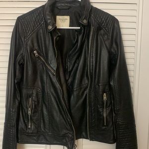 Abercrombie and fitch leather jacket